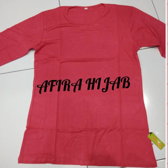 Manset polos, lengan panjang, manser muslimah tanpa kerah ukuran XL