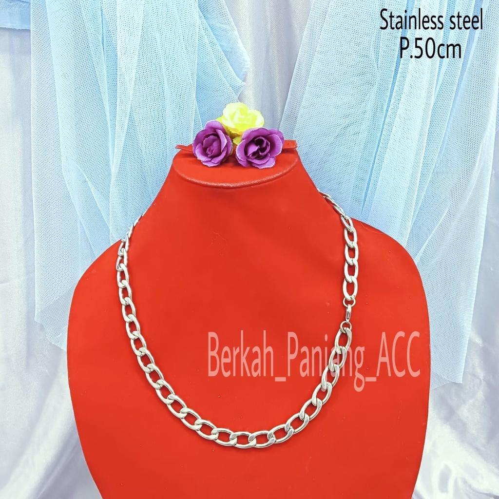 KALUNG COWO RANTAI KEREN KEKINIAN perhiasan super berkelas fashion korea anti karat dan anti luntur