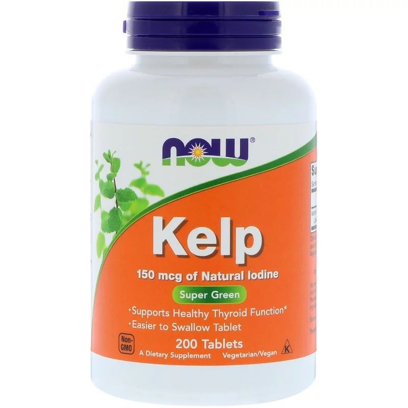 

Kelp 150 mcg, 200 Tablets, Now Foods | Superfood Organic Seaweed