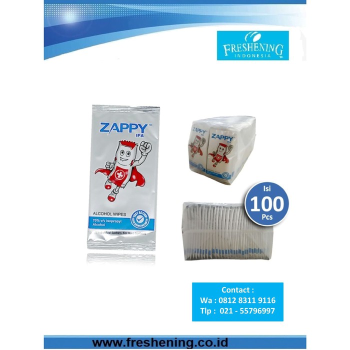 Zappy Alcohol Wipes / Tissue Basah Desinfektan