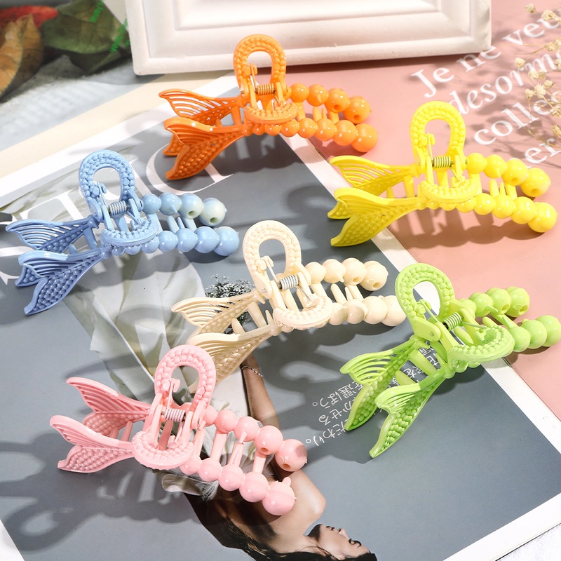 Korean Mermaid Tail Hair Clip for Women Fashion Simple Plastic Hairpin Girls Hair Accessories