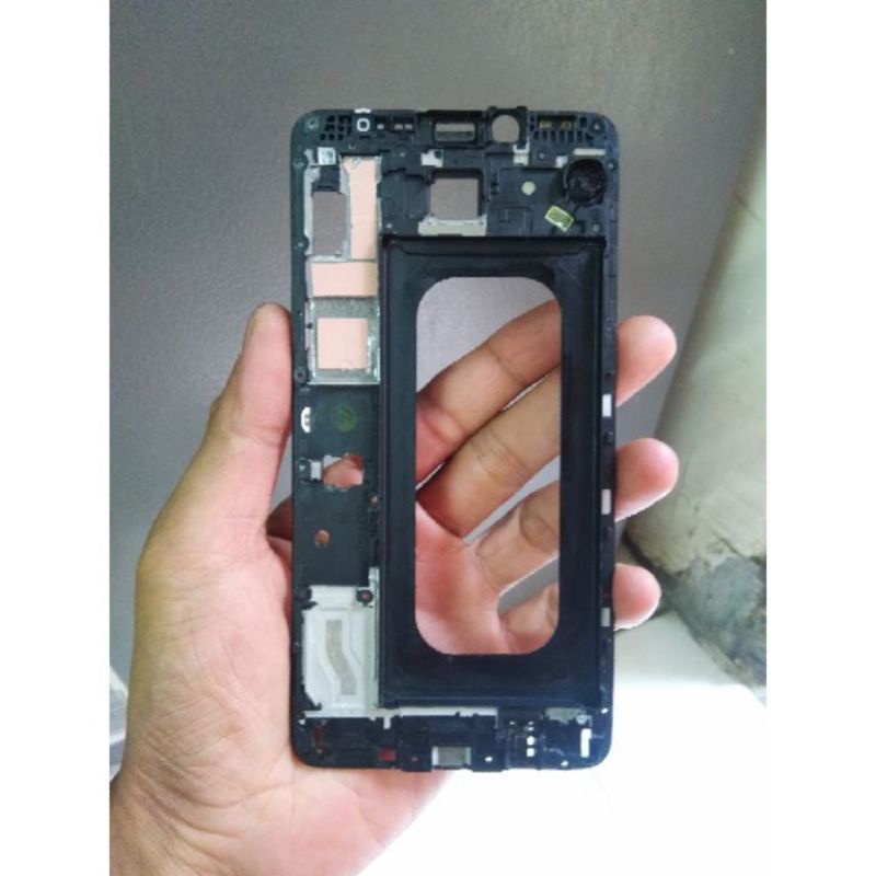 FRAME+BACKDOOR TULANG TENGAH LCD BEZZEL BAZEL KESING CASING HOUSING FULSET SAMSUNG C9 PRO ORIGINAL