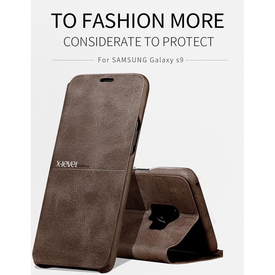 CASE SAMSUNG S9 - S9 PLUS FLIP COVER CASING HP LEATHER X-LEVEL EXTREME