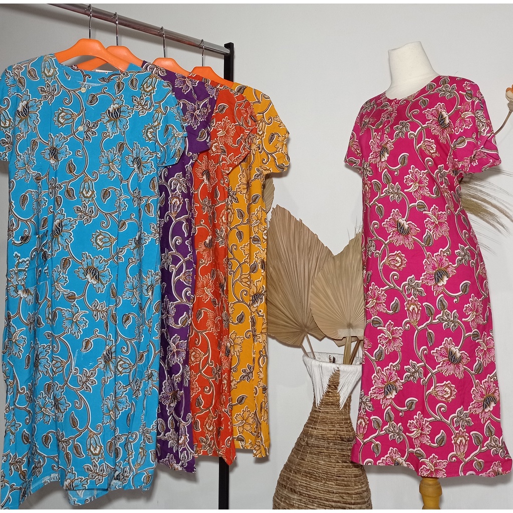 Daster AK Ibu L3 - 02 / Daster Rayon Dress Batik Kekinian