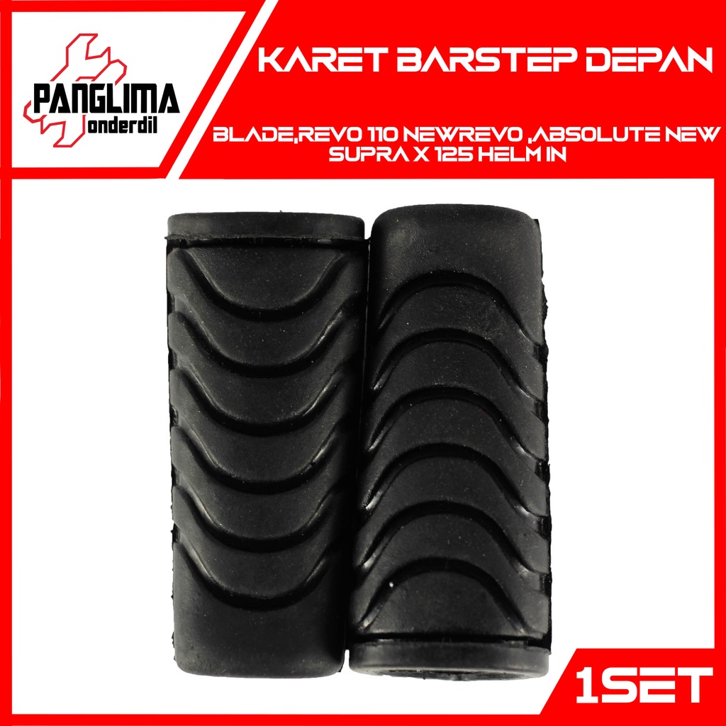 Karet Barstep Depan Blade Lama-Old &amp; Revo 110 New-Absolute &amp; Supra X 125 FI Helm In New Footstep-Foot-Kaki-Bar Step Injekan-Pijakan 1 Set-2 Pcs