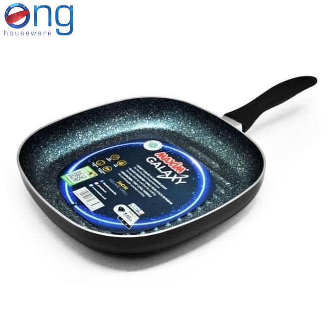 MAXIM GALAXY SQUARE GRILL TEFLON CERAMIC PEMANGGANG 26CM  Frypan Panggangan Penggorengan Square Grill Teflon 26 cm Maxim Galaxy GAL26GRILL GAL 26 GRILL