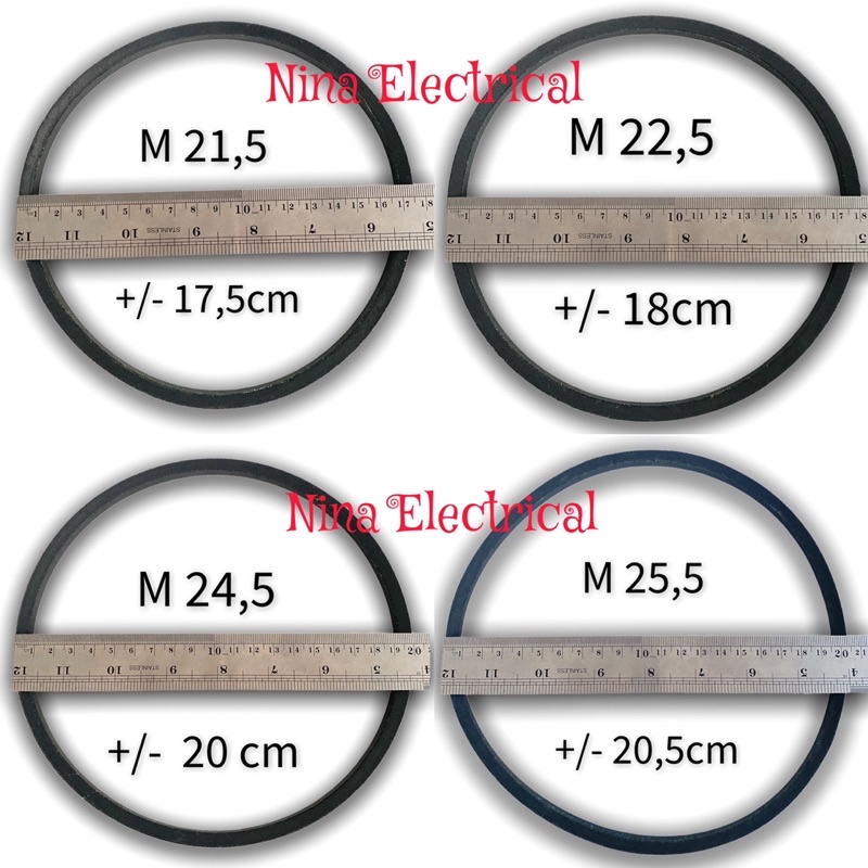 Van Belt Mesin Cuci Tipe M18-M35 / M19,5-M33,5 / KARET BELT MESIN CUCI