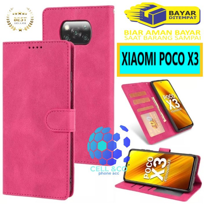 Flip cover XIAOMI POCO X3 Flip case buka tutup kesing hp casing flip case leather wallet