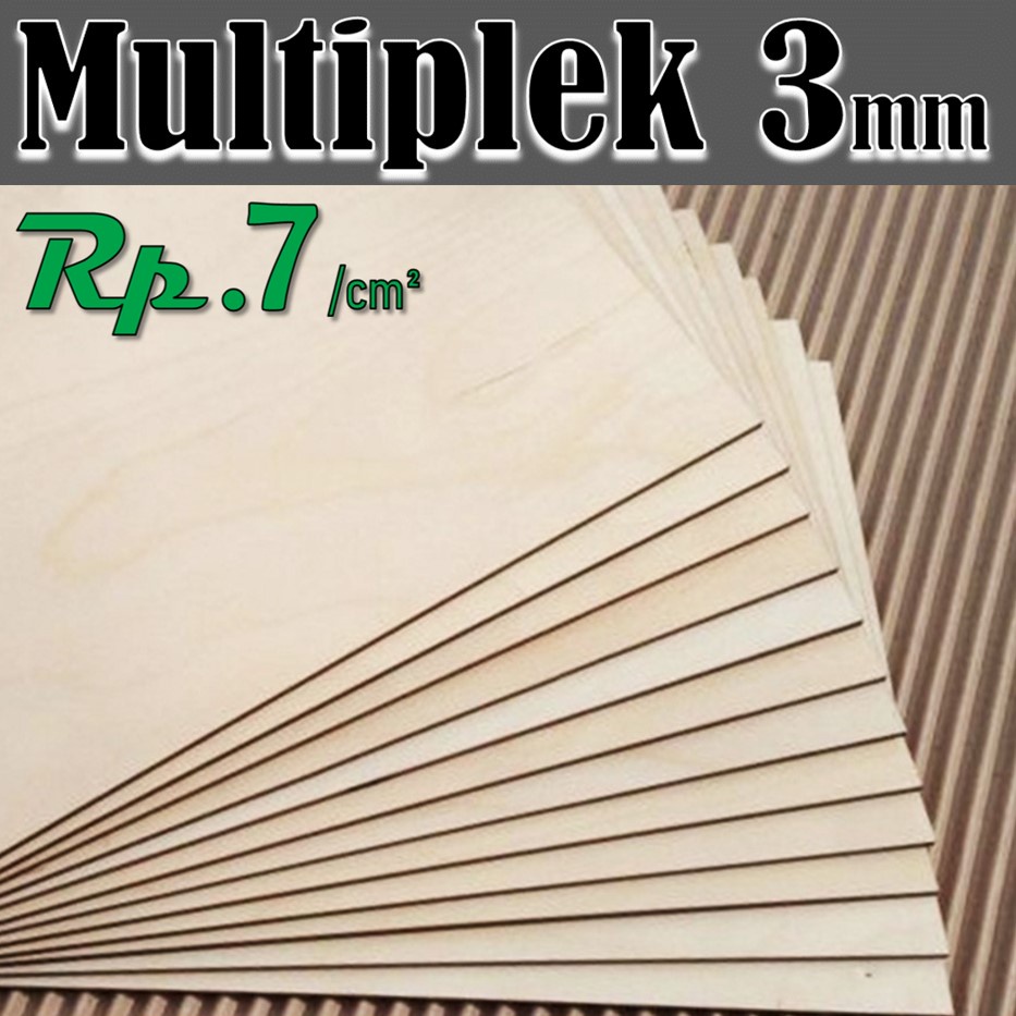 Triplek 3mm ukuran Custom Harga Rp7 /cm triplek 3 mm