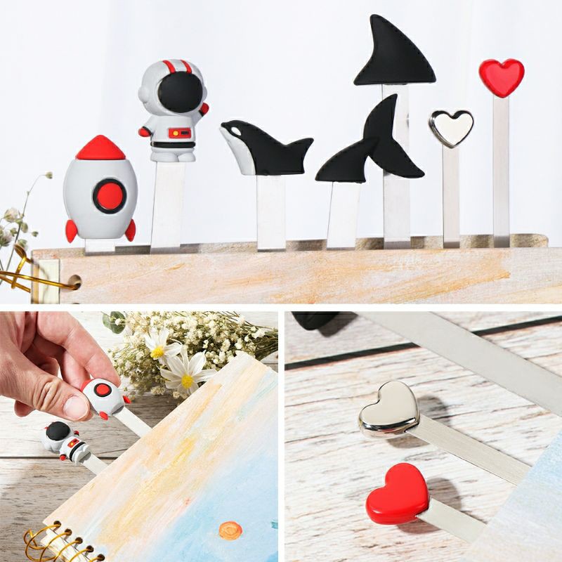 

Pembatas Penanda Buku Metal Bookmark Set (2pcs) Lucu Unik Simple Praktis Decor