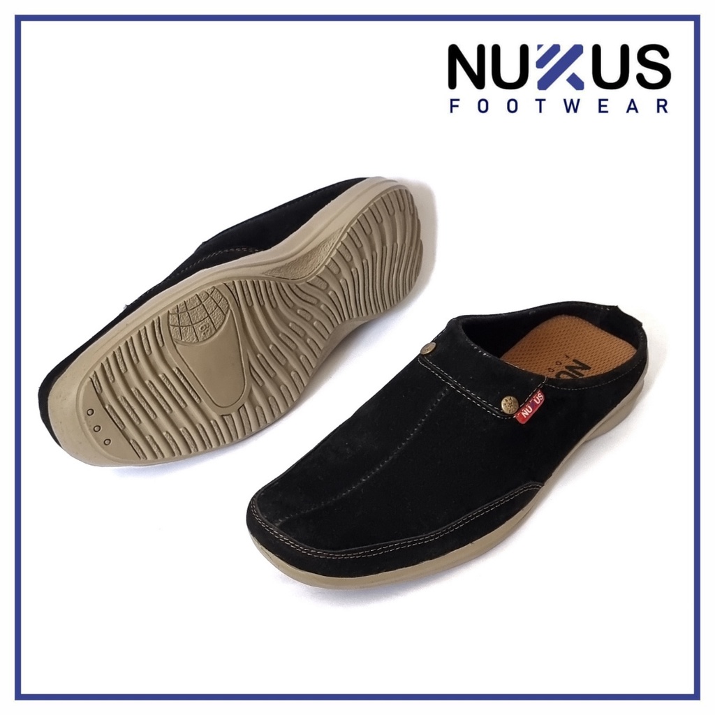 Sandal Selop Pria Slop Bustong Nukus Pria Hitam - SL FDY 01