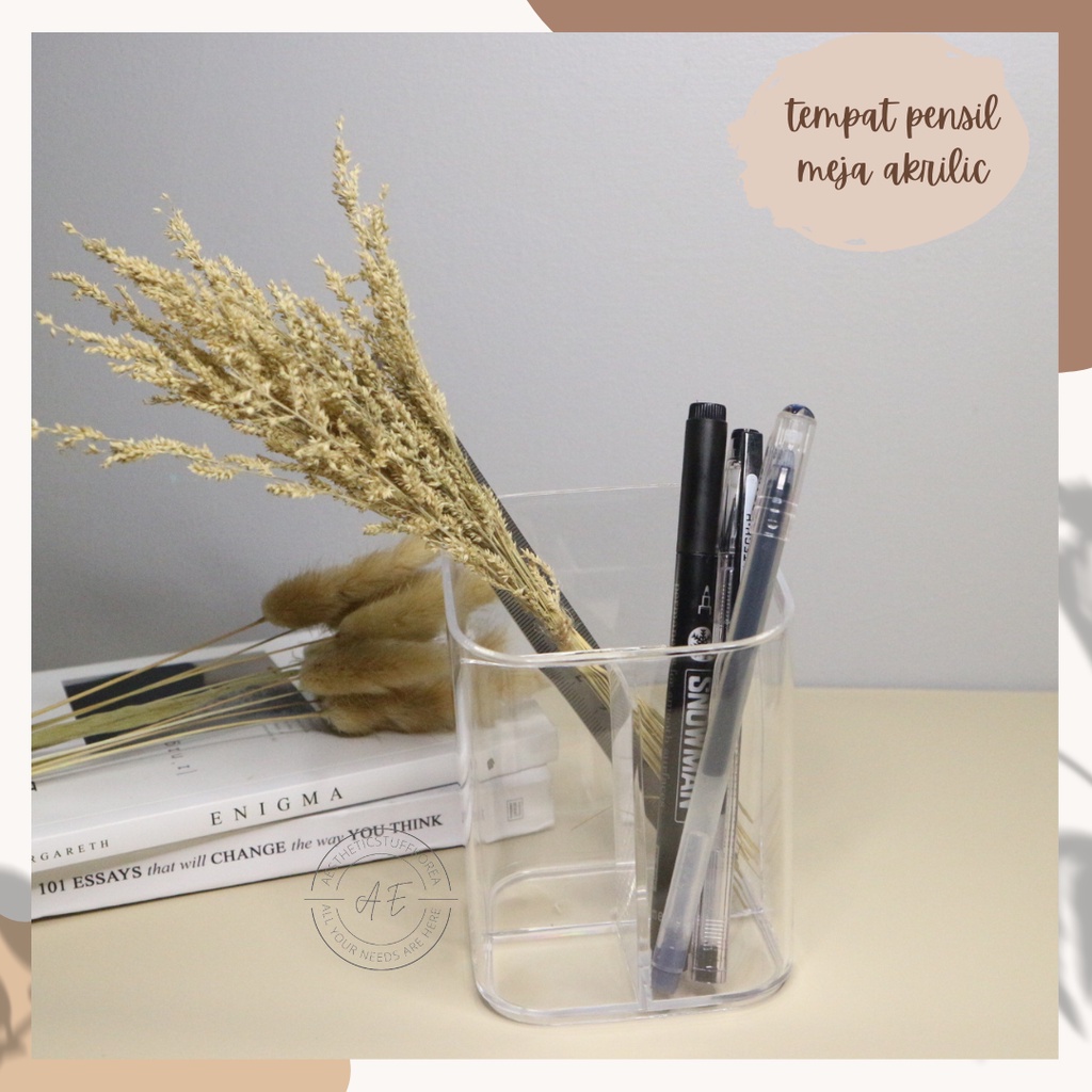 

Tempat pensil acrylic akrilik aesthetic transparant