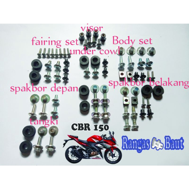 baut body full set honda CBR 150/full set baut body honda CBR 150