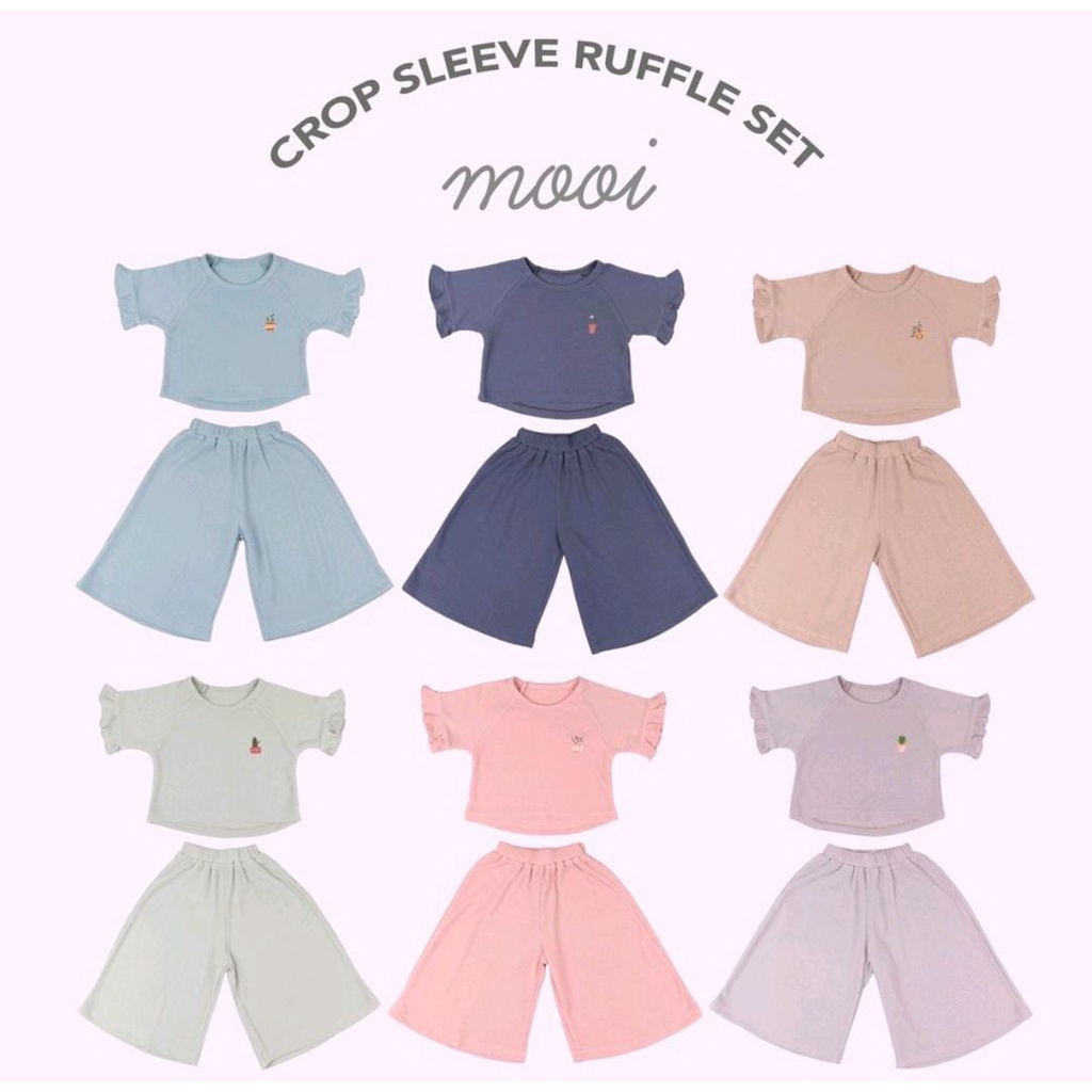 MOOI NOORA SLEEVE RUFFLE SET / SETELAN ANAK PEREMPUAN