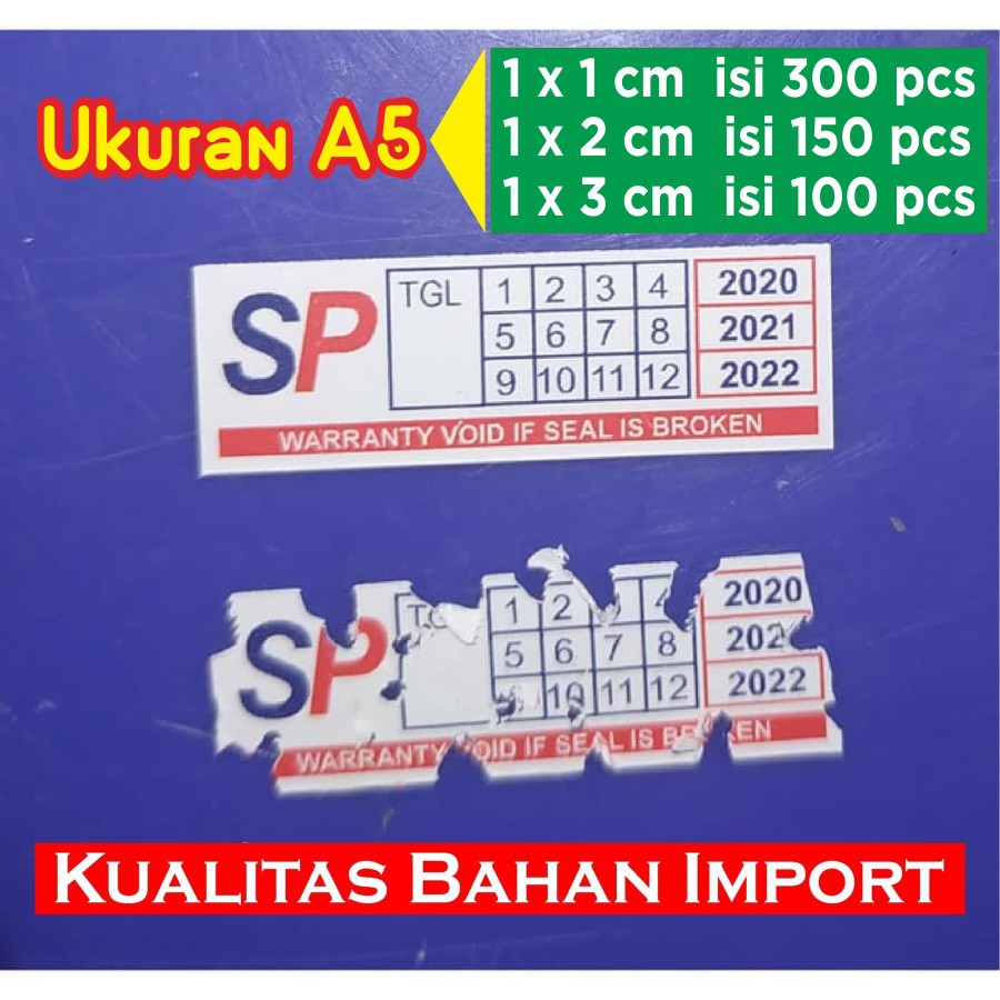 Jual Stiker Segel Garansi Pecah Telur Custom A5 Plus Cutting Shopee