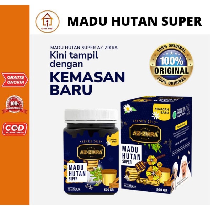 

MADU HUTAN SUPER AZ ZIKRA 500GR/MADU HITAM PAHIT/MADU HUTAN