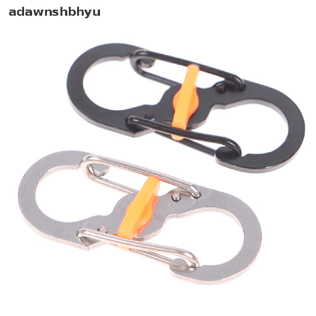 Adawnshbhyu Gantungan Kunci Carabiner Camping Outdoor Dengan Kunci 8shaped S Buckle Climbing Clip