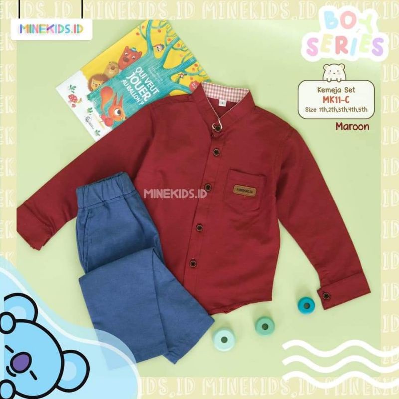 Setelan Kemeja MinieKids Size : 1-5th