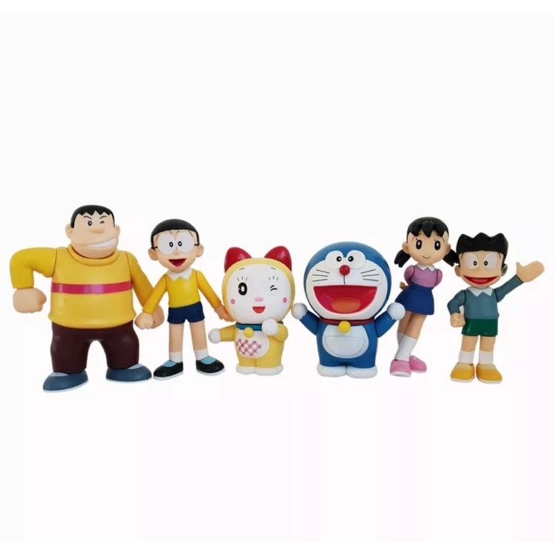 Mainan figure Doraemon Suneo Gian dorami sizuka Nobita figurin karakter kartun