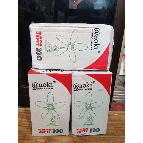 Kipas Angin Duduk Jepit Tempel Dinding 3 in 1 Minifan Jepit Aoki 330
