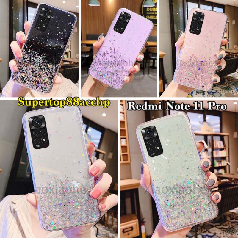 Xiaomi Redmi Note 11 5G Redmi Note 11 Pro Poco M4 Pro 5G Casing Soft Case Tpu Bahan Premium Glitter