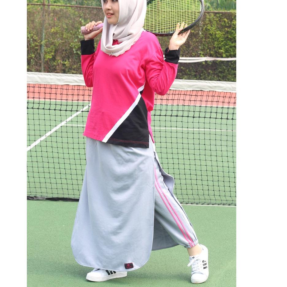 ROCELLA Celana Rok Celana Olahraga Training Senam Muslim Muslimah Wanita Jogger Jumbo TRAINY ✔