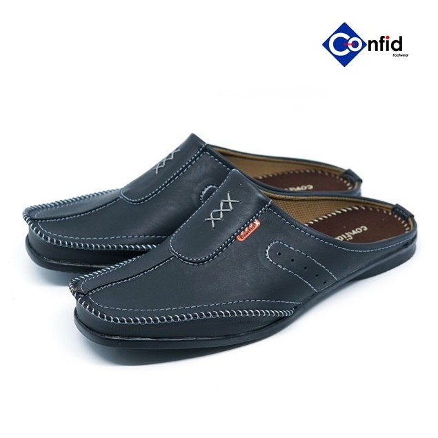 Sepatu Selop Bahan Kulit New Style Anti Slip Branded (Beta 02)