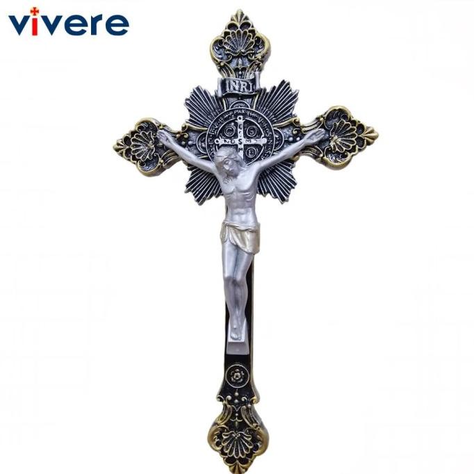 

Salib Yesus Medali St Benedictus 34 Motif Dual Tone