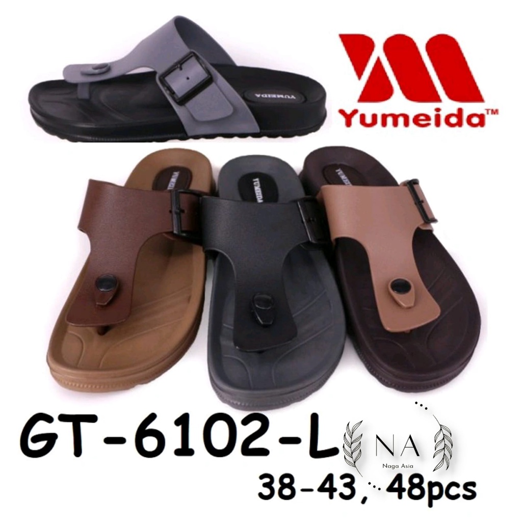Sandal jepit laki-laki dewasa yumeida GT 6102 L ukuran 38-43 kasual sandal sepanjang masa LEMETED EDITION Fhasion indonesi