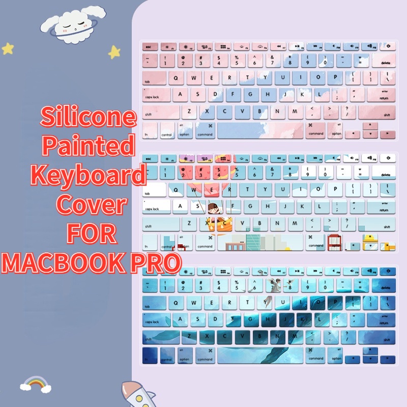 Film Pelindung Keyboard Motif Kartun Untuk Apple MacBook Pro A1502 Notebook A1398 A1466 A1369 A1278 A1286 A1425