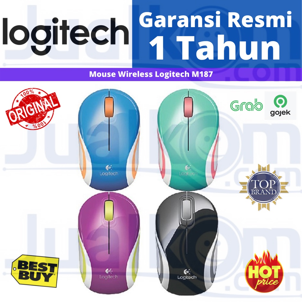 Logitech Mouse Wireless M187 Original Mouse M 187 Resmi