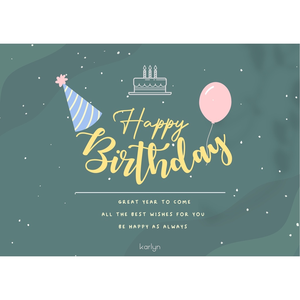 KARLYN Greeting Card - HAPPY BIRTHDAY