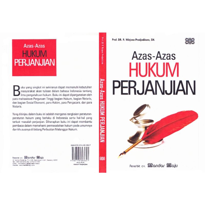 Jual AZAS - AZAS HUKUM PERJANJIAN (Prof. Wirjono Prodjodikoro) | Shopee ...