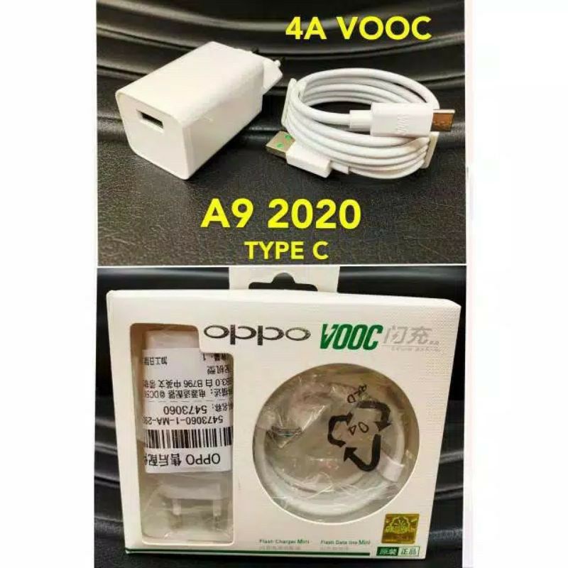 TC TRAVEL CHARGER OPPO ORIGINAL 100% VOOC A9 2020 TYPE-C