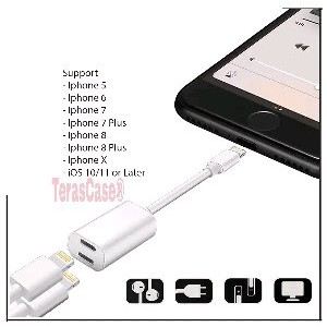 Dijual Converter iPhone 7 Double Lightning Jack Y Cable Limited