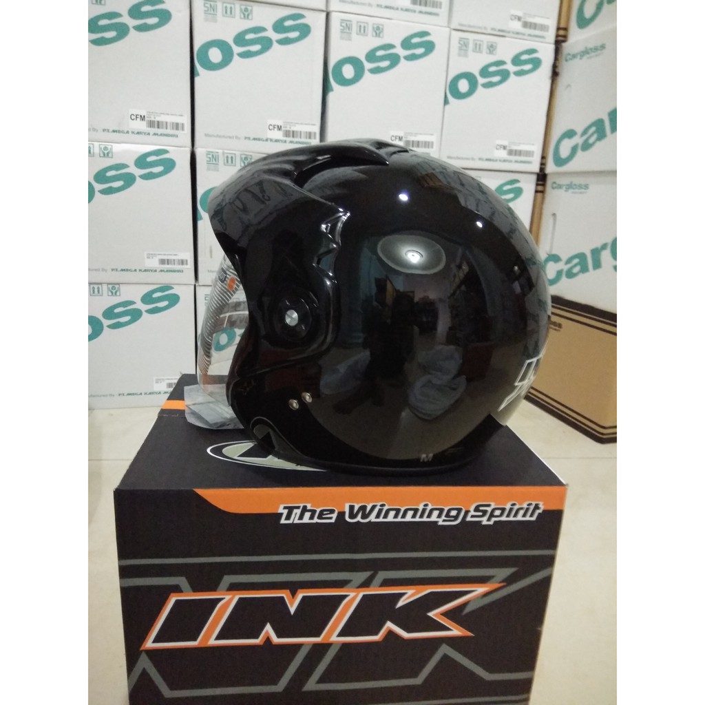 HELM INK CX 390 BLACK METALIC SOLID ORIGINAL - HELM INK BATMAN INK MALANG BLACK MET ORI INK CX390