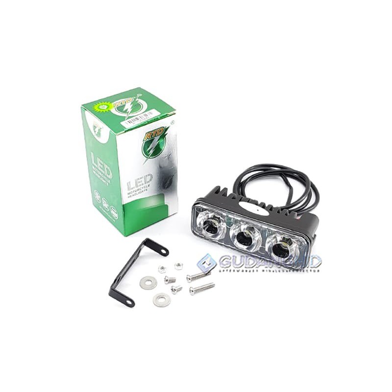 Lampu Tembak Cree 3 Mata RTD E03 Strobo Bergaransi