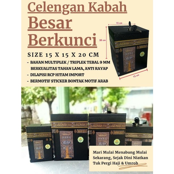 CELENGAN KA'BAH KECIL/CELENGAN KA'BAH BESAR/CELENGAN BERKUNCI/CELENGAN KARAKTER