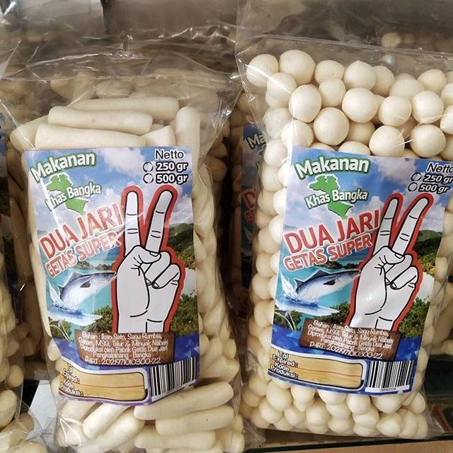 

Getas super cap DUA JARI makanan wajib khas bangka