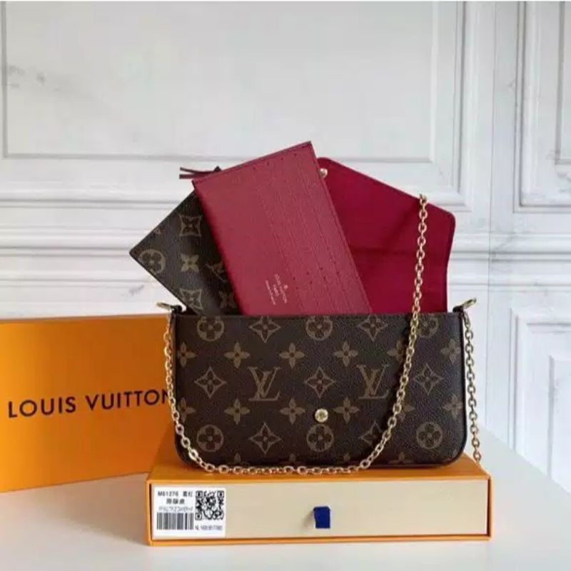 Tas Lv Louis Vuitton Dompet Panjang Kulit Asli 100% Original