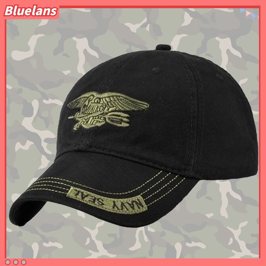 Bluelans Topi Baseball Adjustable Bahan Katun Breathable Model Lipat