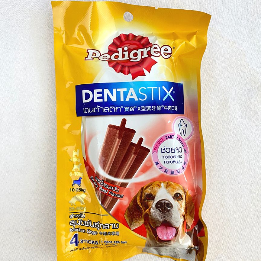 

PEDIGREE Snack Anjing Dental DENTASTIX Smokey Beef Medium 98gr