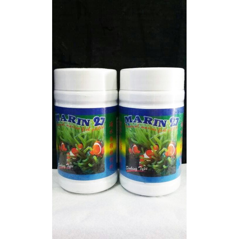 Marin 27 Pelet Ikan Hias Laut Makanan Cichlid Original 50gram