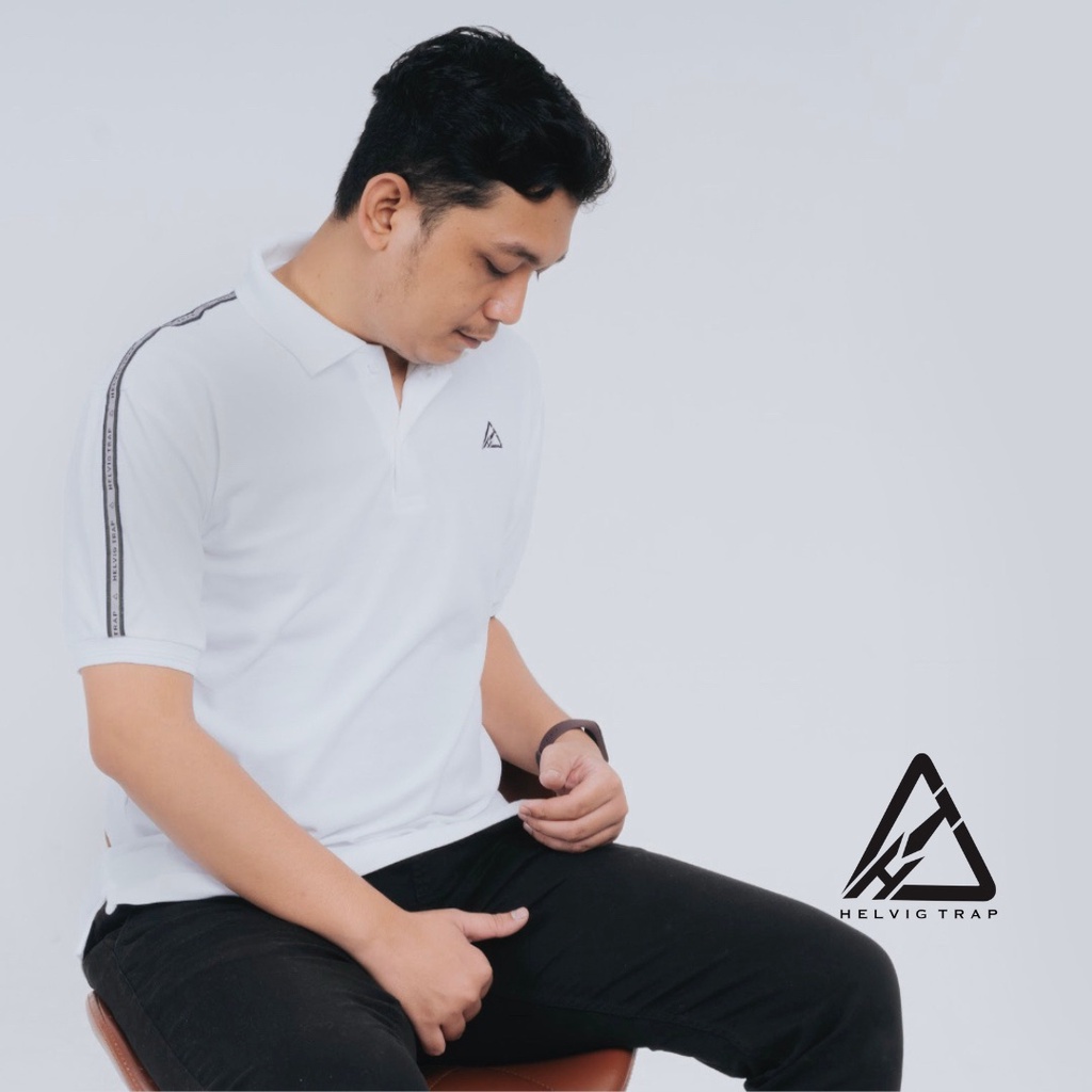 Polo Shirt Helvig trap Polo ShirtPria Lengan Pendek Polos Kaos Kerah Original Casual Distro Premium Polo levin