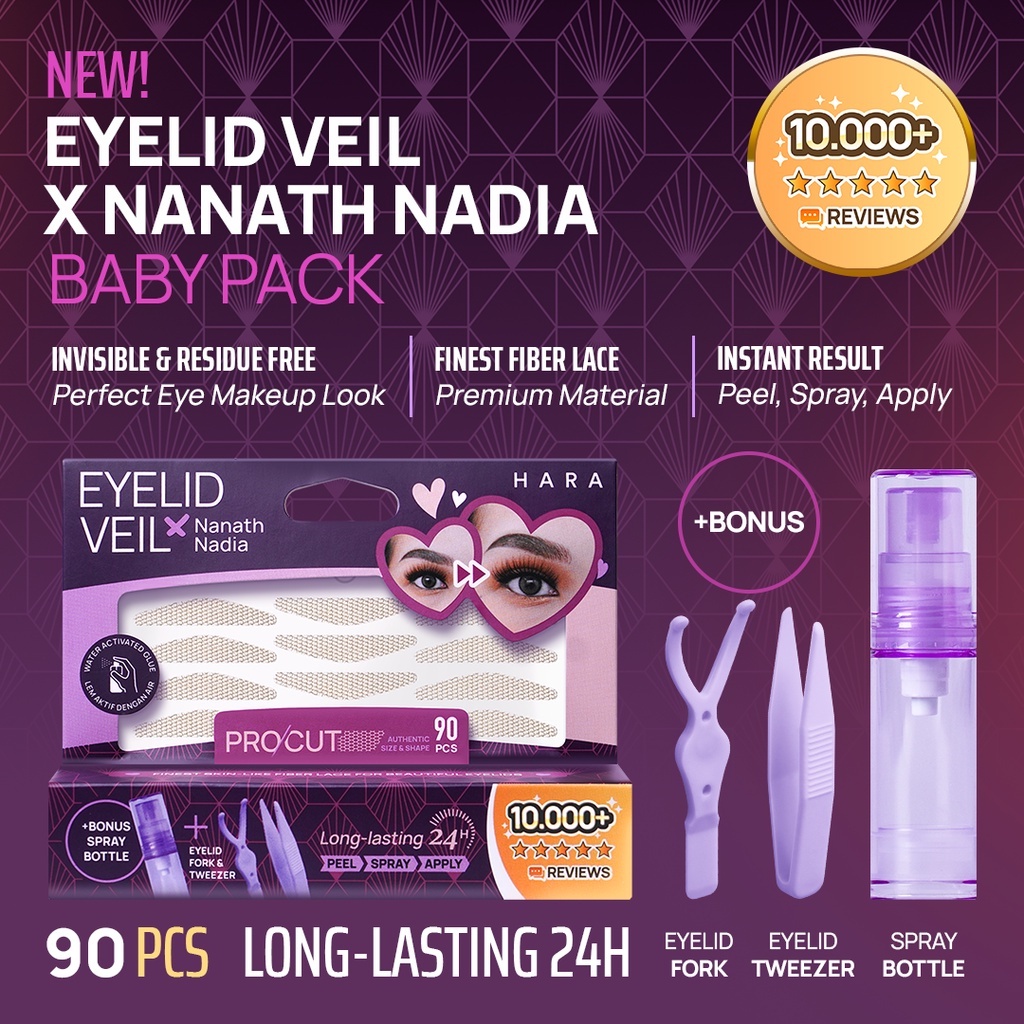 HARA Eyelid Veil Hara x Nanath Nadia Scot Skot Mata Jaring Eyetape Lace Invisible Mesh