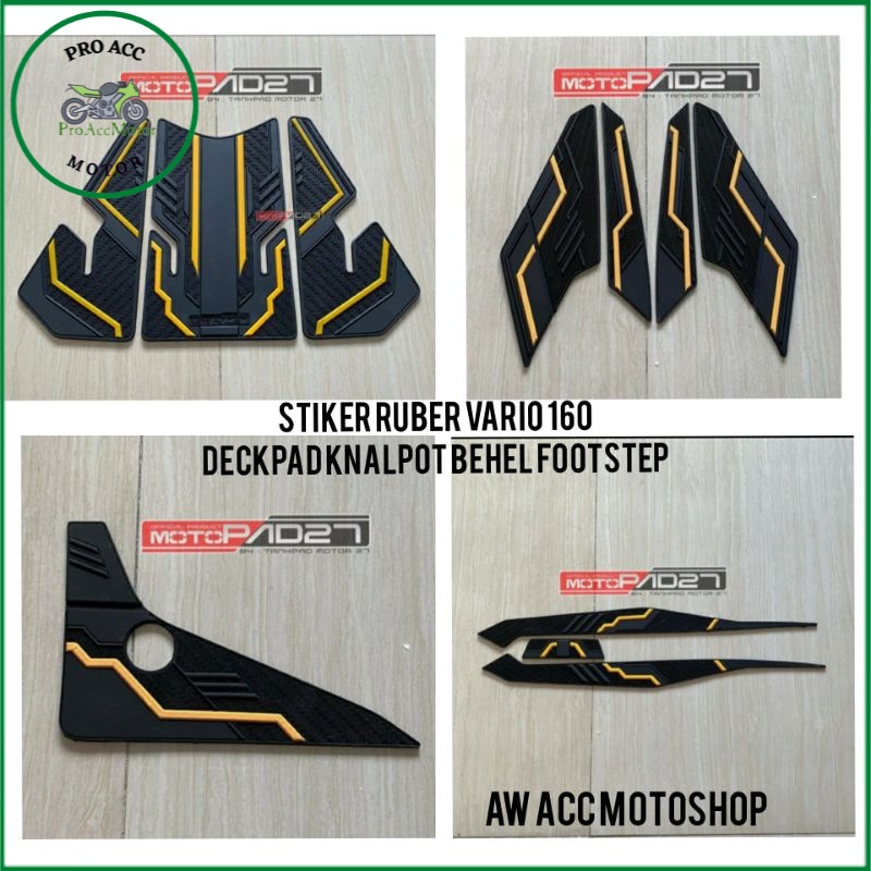 Paket stiker Vario 160 Bahan karet Rubber 4 item