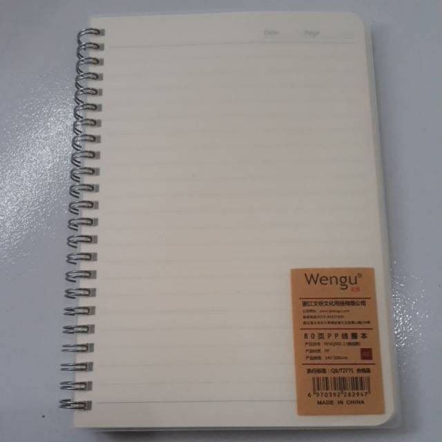 

H7Y Wengu Notebook Spiral Ukuran B5 / A5 Isi 80 Lembar