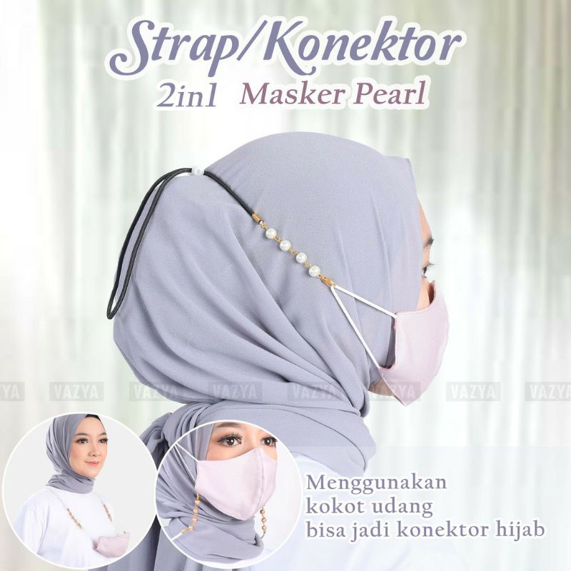 Strap Konektor Masker 2in1 Pearl