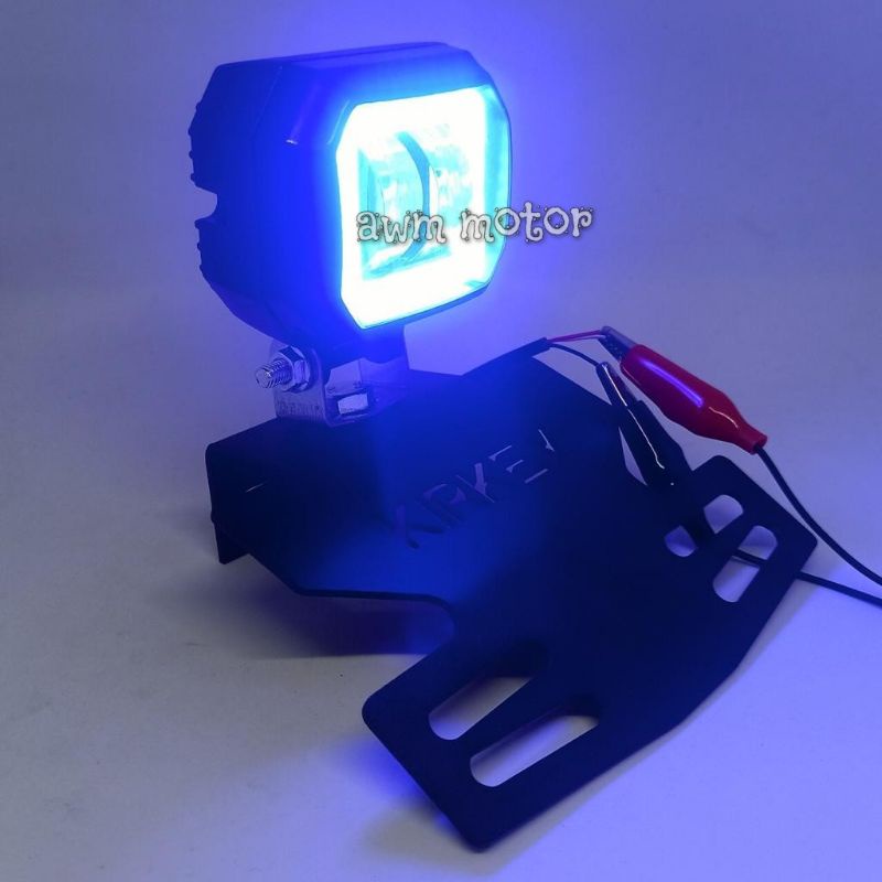 (Paket) Lampu LED Depan Daymaker Mini Kotak + Breket  RX-KING