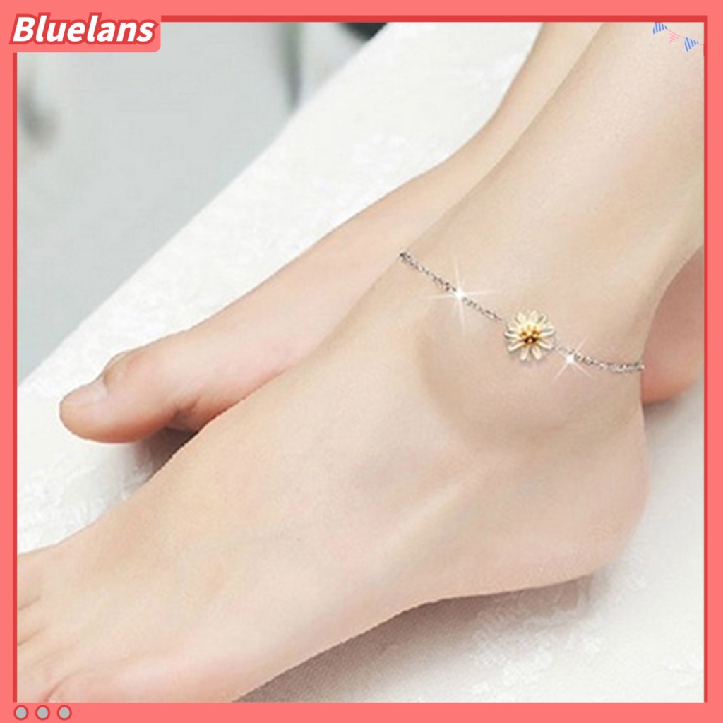 Bluelans Anklet Flower Design Fashion Silver Plated Women Chain Anklet